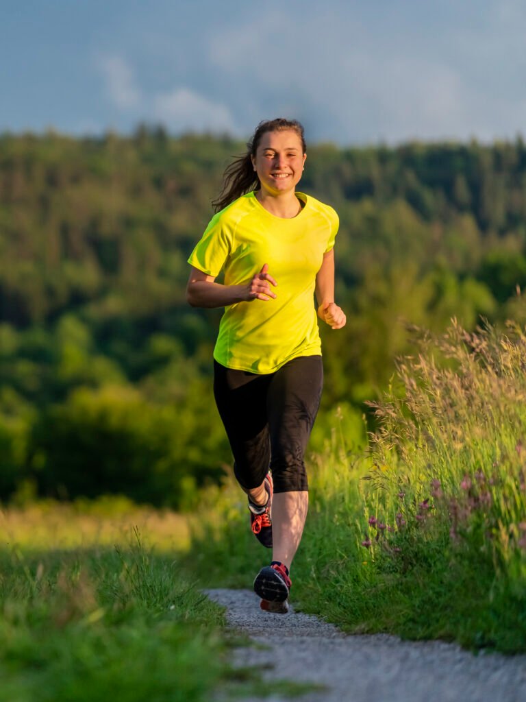 Young woman jogging
